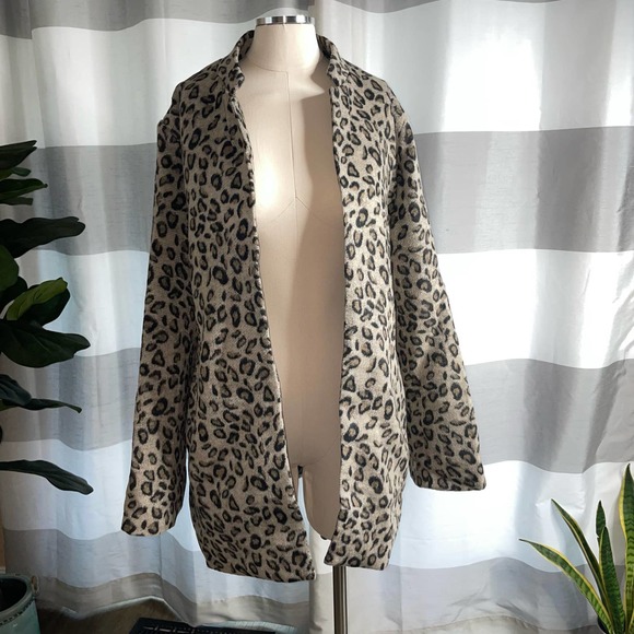 Lucy Avenue Leopard Animal print Coat XXL EUC - Picture 1 of 11